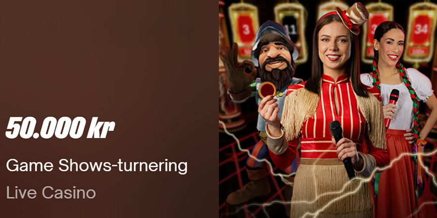 50.000 kr. Game Shows-turnering på ComeOn