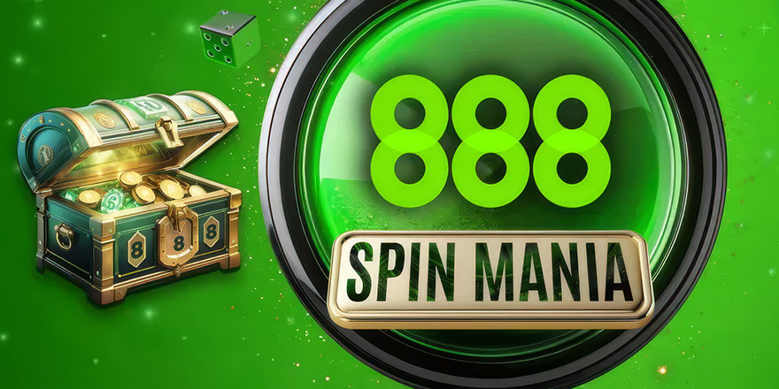 Spil med om Free Spins for 30.000 kr. i 888 Spin Mania