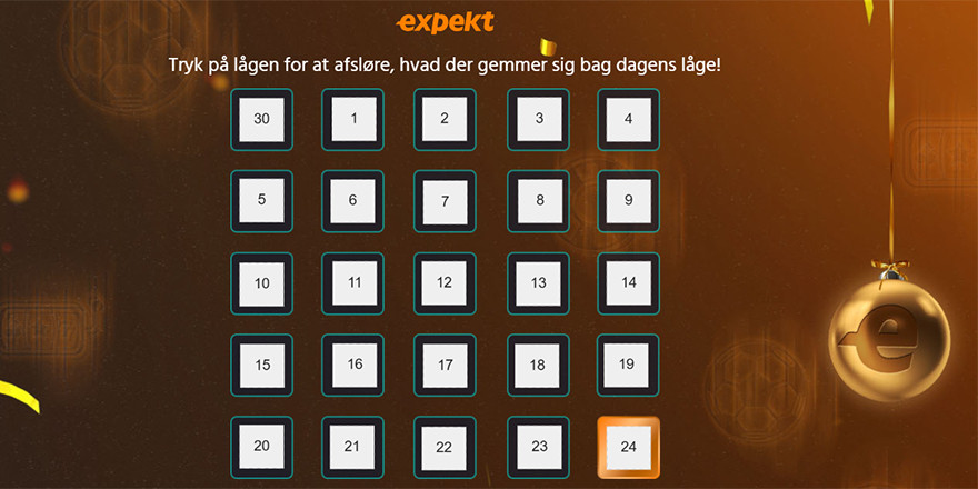Expekt Julekalender: Få 100% Casino Bonus