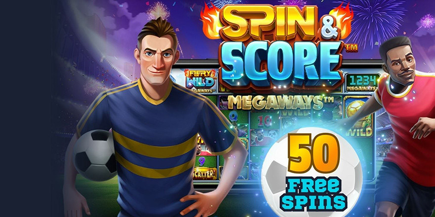 Få 50 Free Spins på Spin & Score Megaways