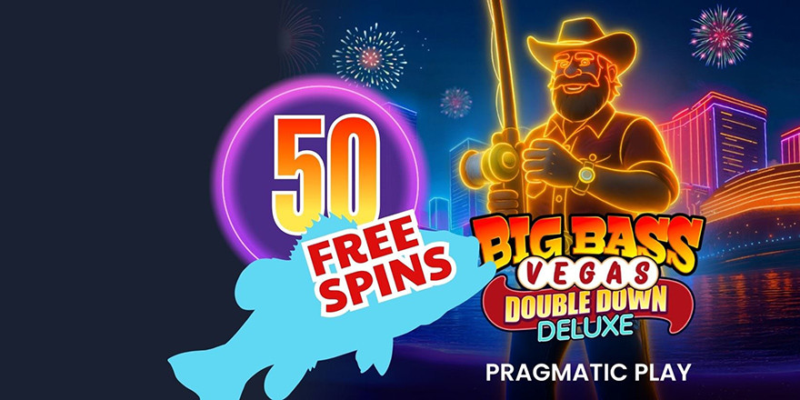 Eksisterende spillere: Få 50 Free Spins på Big Bass Vegas Double Down Deluxe