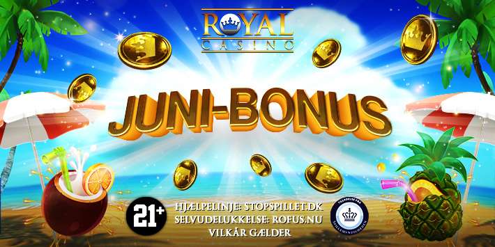 Få en 100% juni-bonus på 100 kr. 