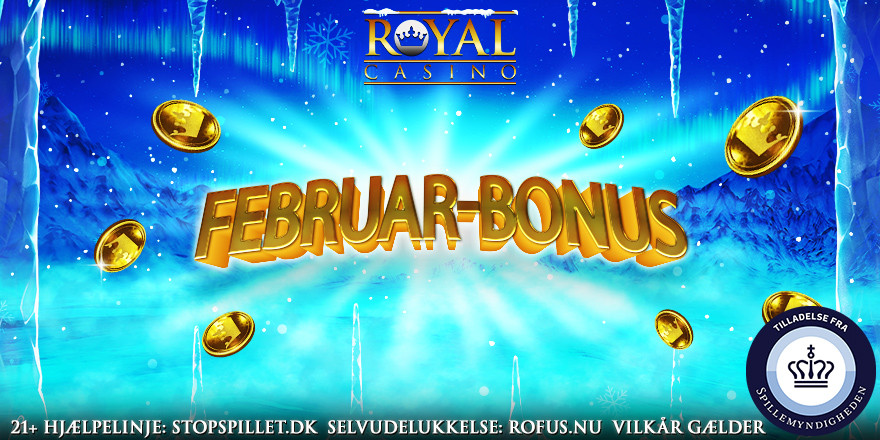 Få en 100% februarbonus på 100 kr. 