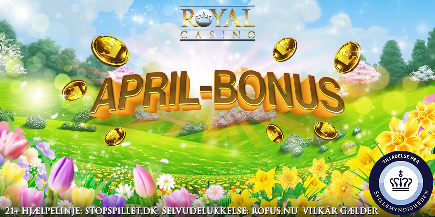 Få en 100% aprilbonus på 100 kr. 