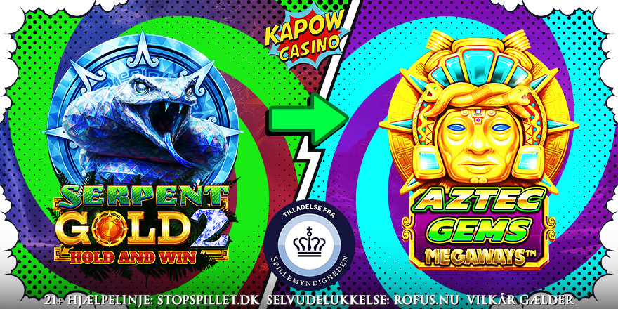Eksisterende spillere: Få 100 Spins til Aztec Gems Megaways på Kapow