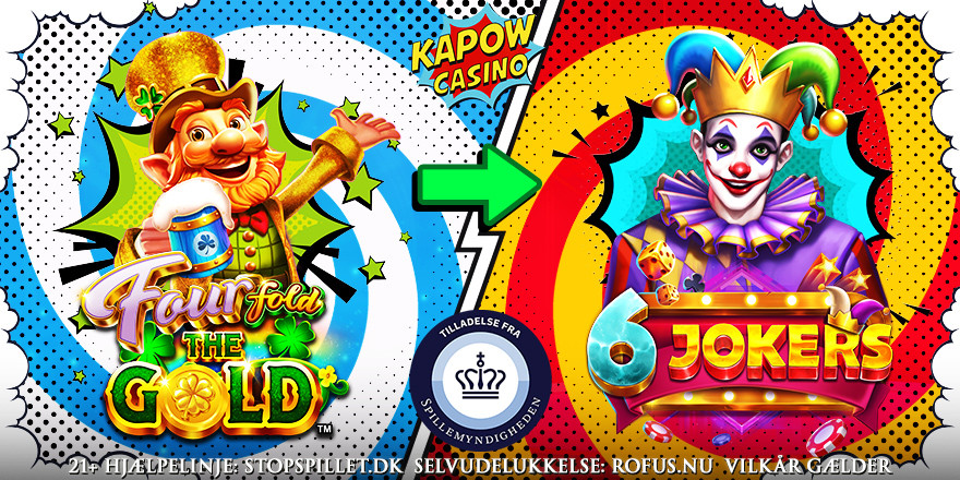 Få 100 Free Spins til 6 Jokers på Kapow