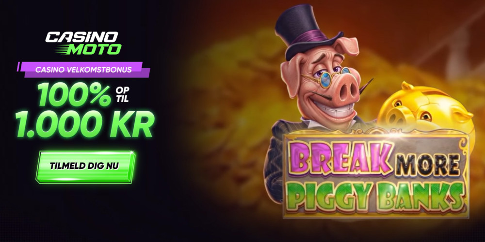 Få 100% Casino Bonus op til 1.000 kr. på Casinomoto