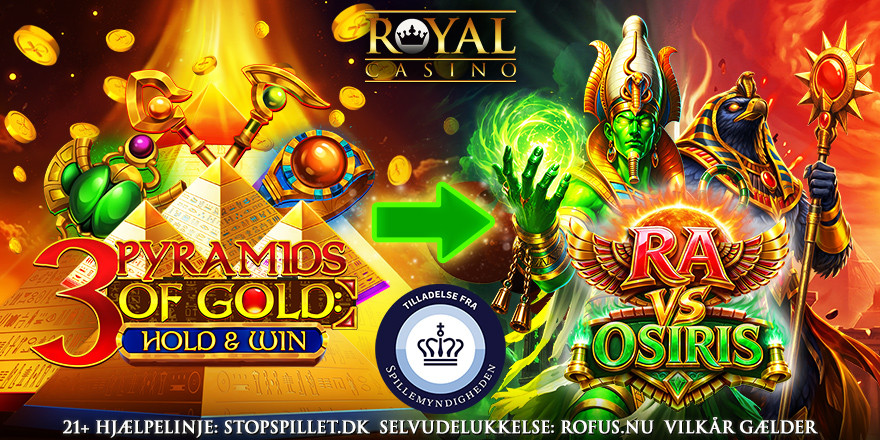 Få 50 Free Spins til Ra vs Osiris på Royal Casino