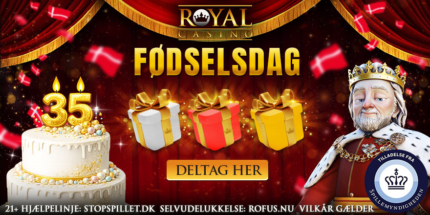 Kom til Fødselsdagsfest hele måneden på Royal Casino