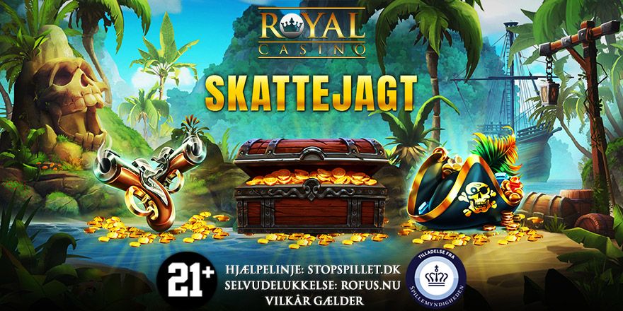 Skattejagt på Royal Casino: Få Free Spins og vind 10.000 kr.