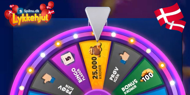Spin Lykkehjulet hver dag og vind 25.000 kr., Free Spins m.m.