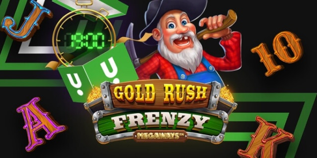 Få 10 Free Spins til Gold Rush Frenzy på Unibet
